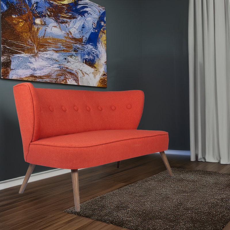 Causeuse 55,51 po, Carrelage rouge