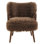 Zerra Faux Shearling Accent Armchair In Brown