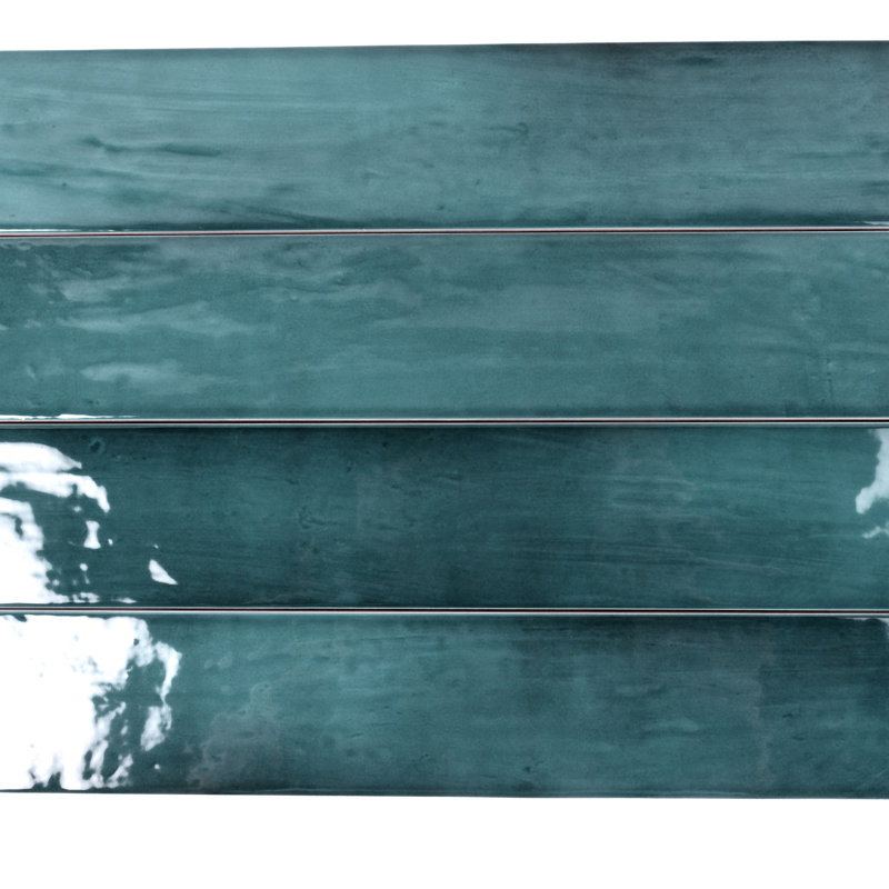 2.56'' W x 15.75'' L Ceramic Subway Singular Tile, Teal Green