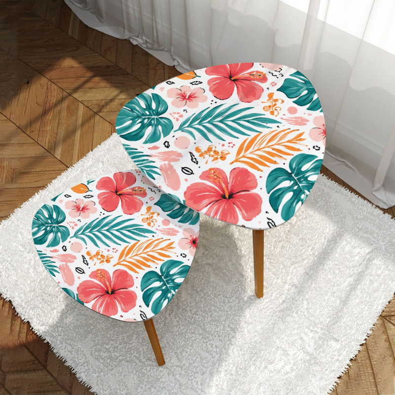 Ensemble de 2 tables basses gigognes Triangle
