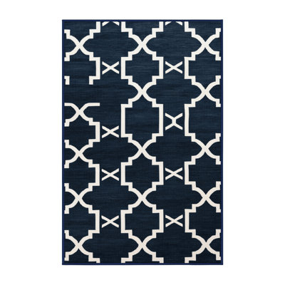 Machine Washable Trellis Grey Area Rug