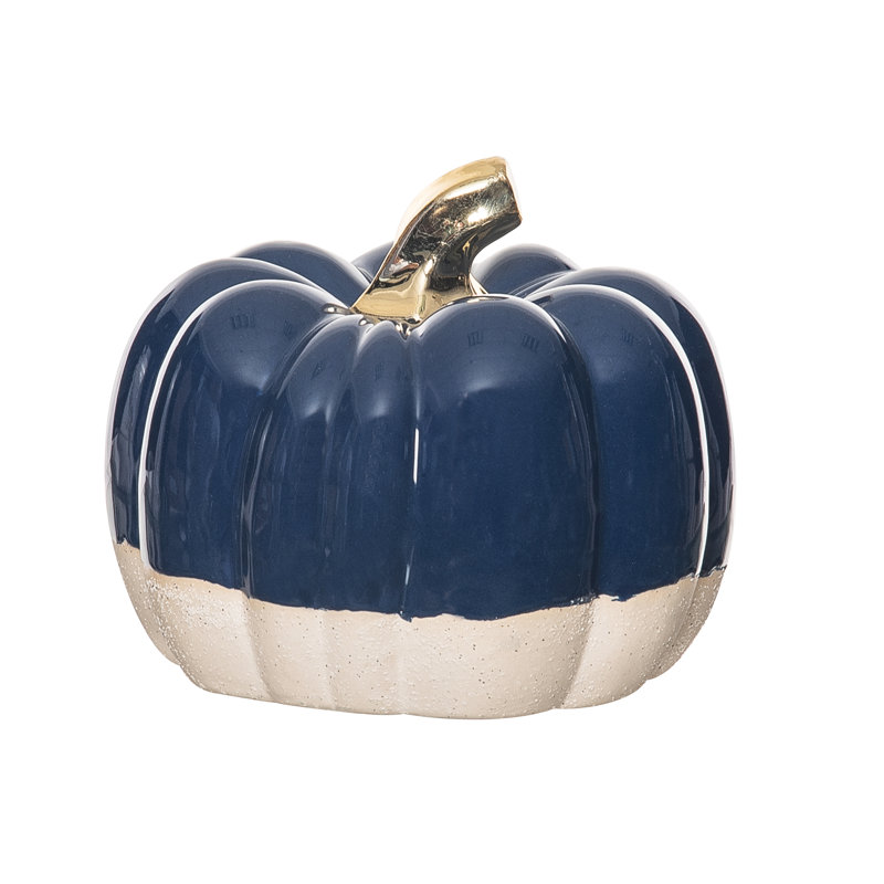 Figurine citrouille bleue et kaki