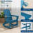 4-in-1 Folding Adirondack Chair with Ottoman & Rocking Base, All-Weather HDPE Patio Chair with Cup Holder, 380 lbs Capacity, 4 PCS-1739675312