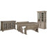 Extendable Rectangular Dining Table With 2 Benches Server And Dining Cabinet