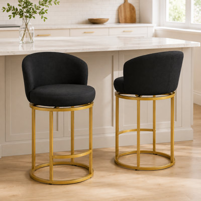 27" Swivel Barrel Counter Stool with Auto Return