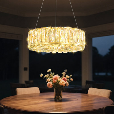 Luminaire suspendu en cristal 16 po