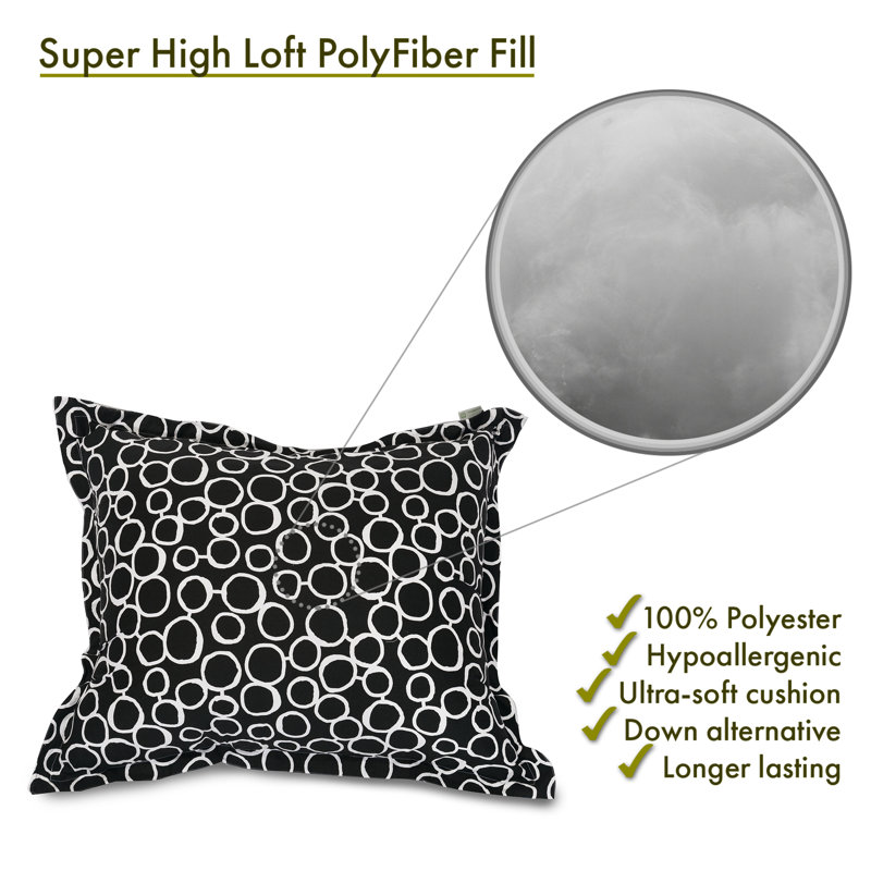Coussin de sol en coton Fusion, Noir