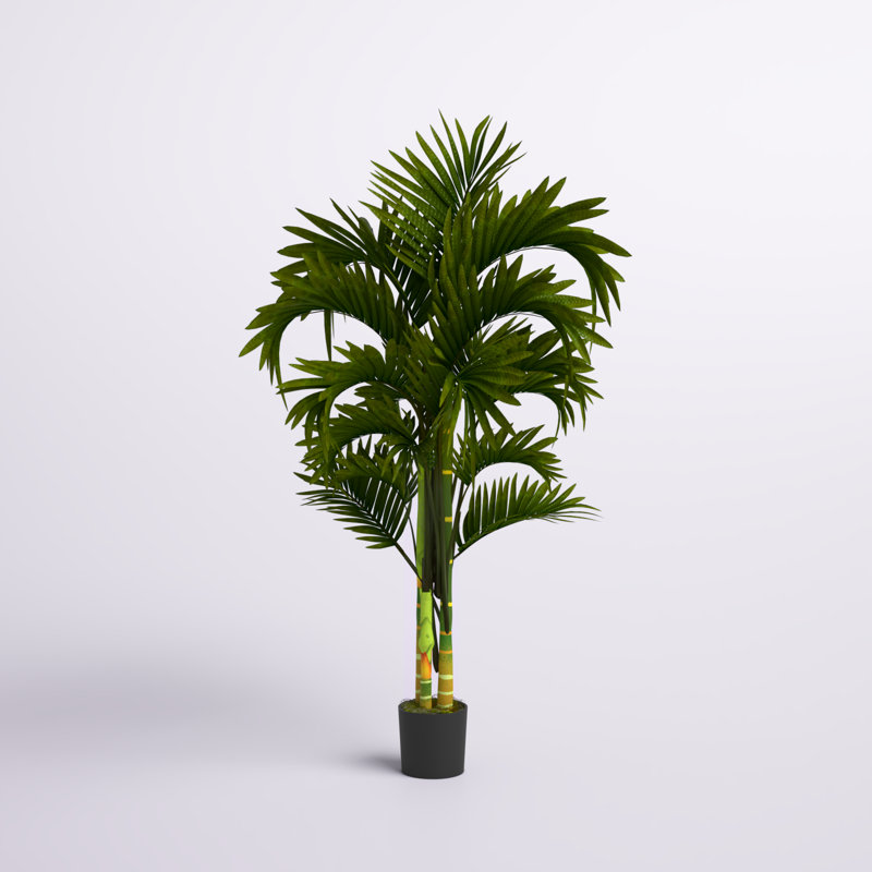 Palmier artificiel dans un pot, H 72 po x l 32 po x P 32 po