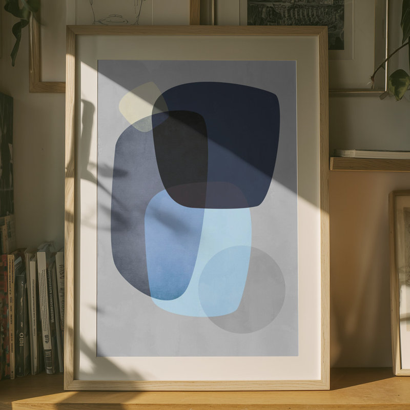 Wrapped Canvas Print, 76.2 cm H x 50.8 cm W, Blue/Gray