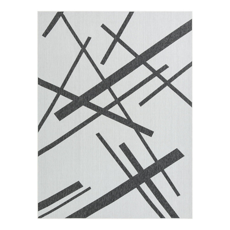 Tapis intérieur / extérieur d'extérieur moderne, Rectangle 9 pi x 12 pi