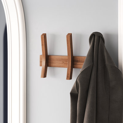 Algarin Solid Wood 3 - Hook Wall Mounted Coat Rack