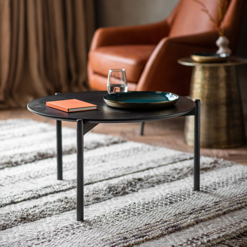 Burley Three Leg Coffee Table, Black