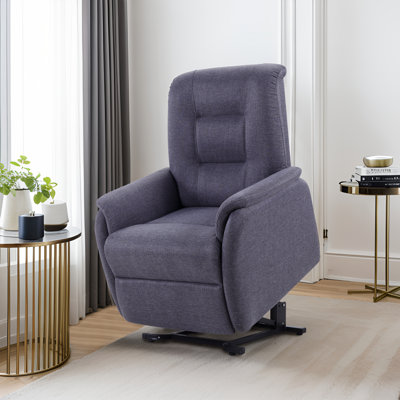 Grey Rubber Cloth Single Seat Sofa