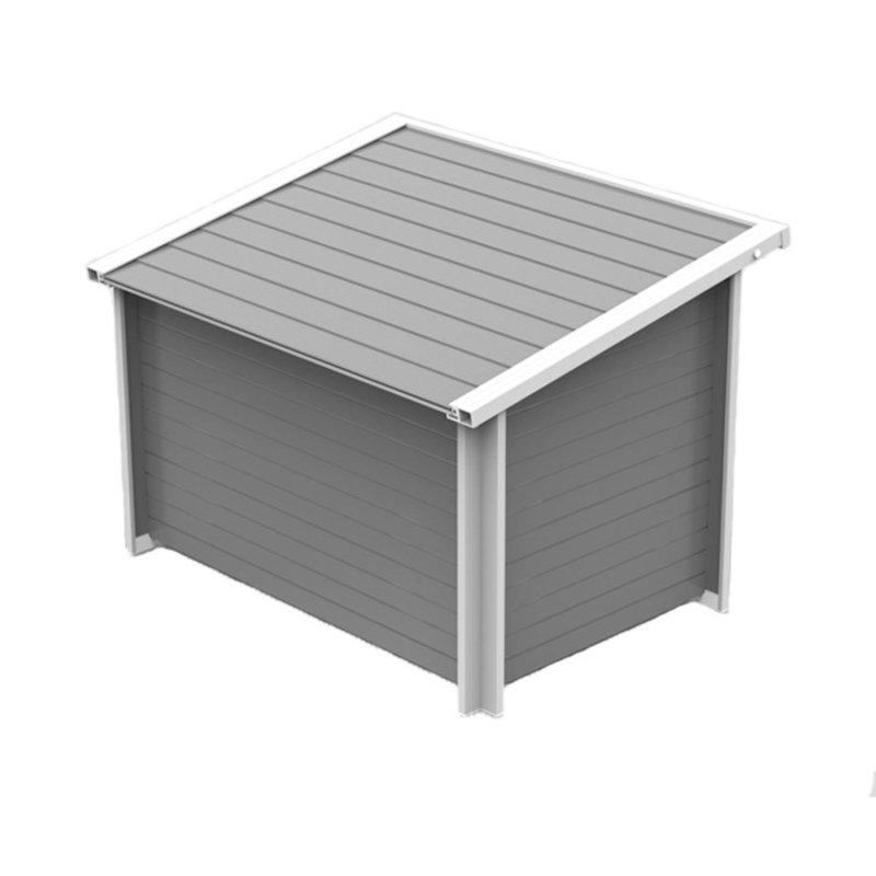 X-Large Gray Insulated Plastic Raised Floor Dog House