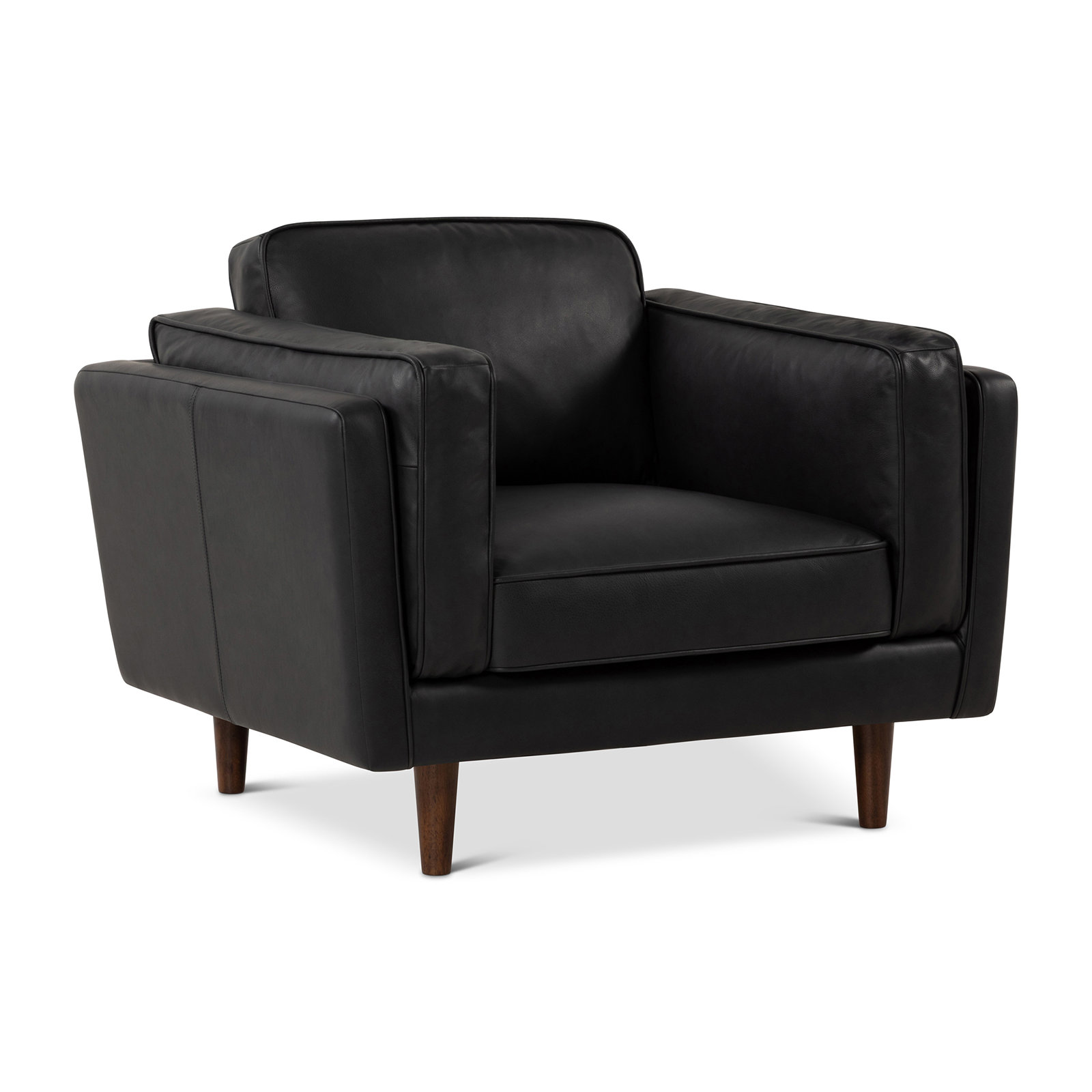 Noria Accent Chair - Dark Brown, Black