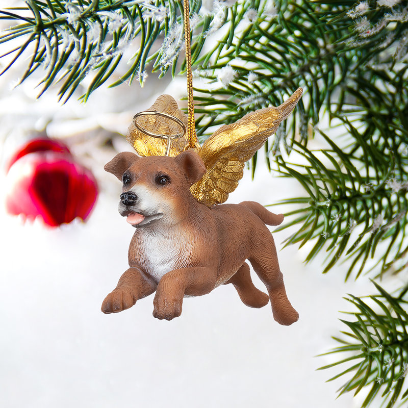 Pitbull Dog Angel Holiday Ornament