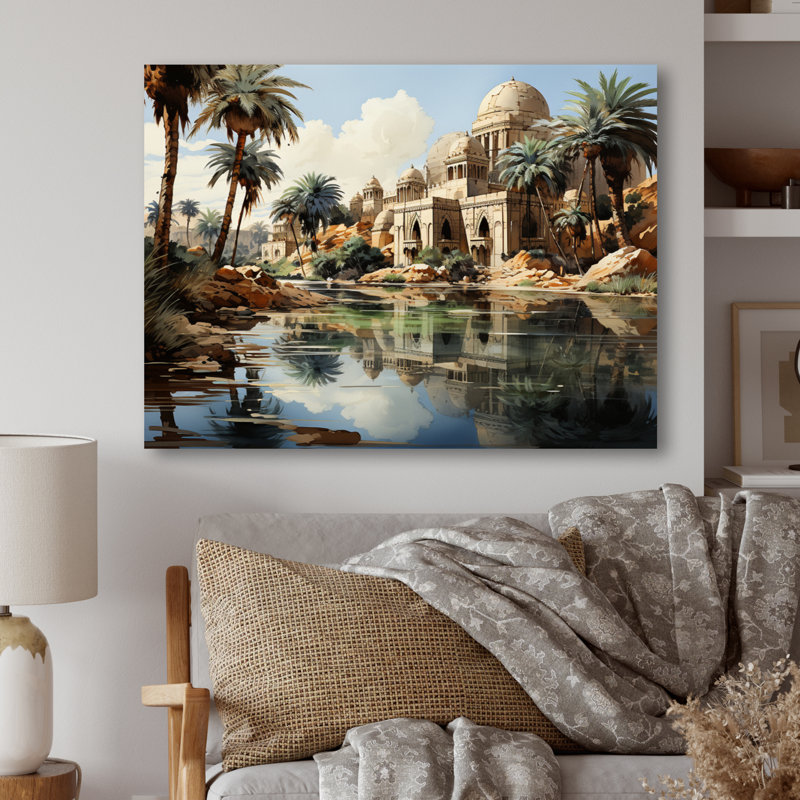 Égypte, reflets du Nil - impression sur métal, H 30 po x l 40 po