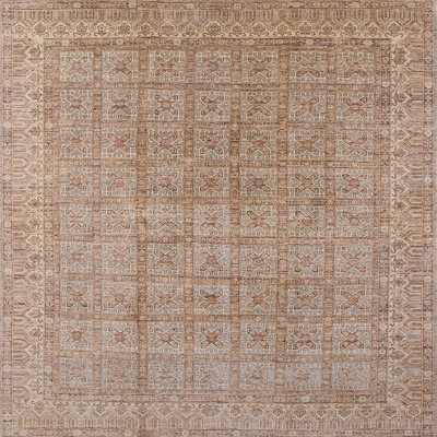 Tapis brun à motif oriental
