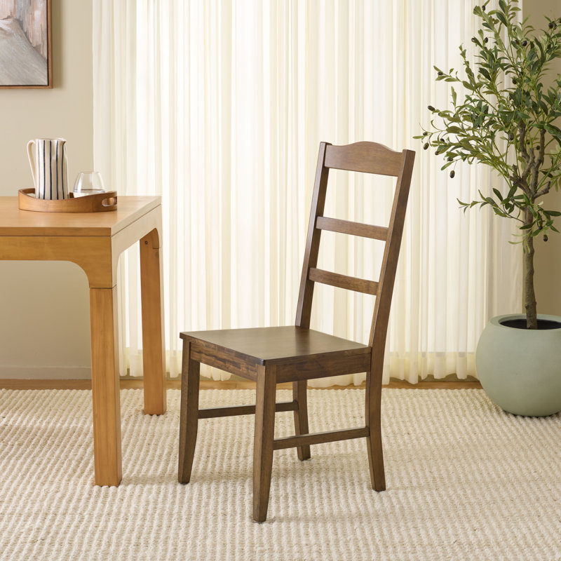 Ray Ladder Back Side Chair, Dark Oak