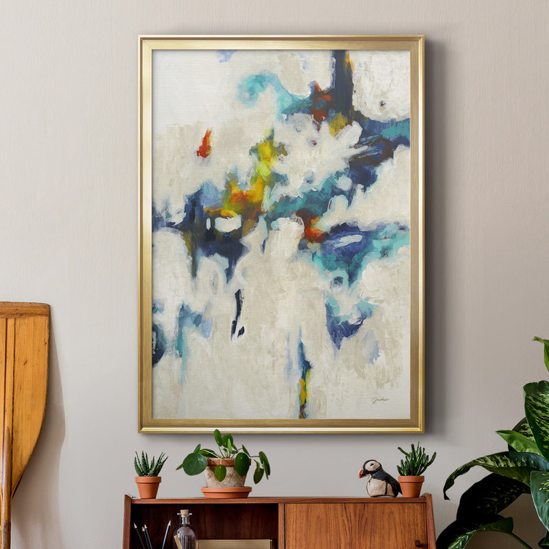«Find & Seek», reproduction encadrée de qualité supérieure, prête à être accrochée, Or, H 42,5 po x l 30,5 po x P 1 po