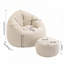 Fauteuil à billes rembourré avec repose-pieds-567656694