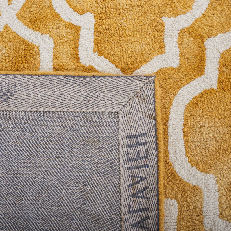 Dip Dye Hand Tufted Wool Geometric Rug, Runner 2'3" x 8'