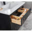 Meuble-lavabo en bois massif 36 po avec comptoir en marbre d'ingénierie 1 po, lavabo simple-398984788