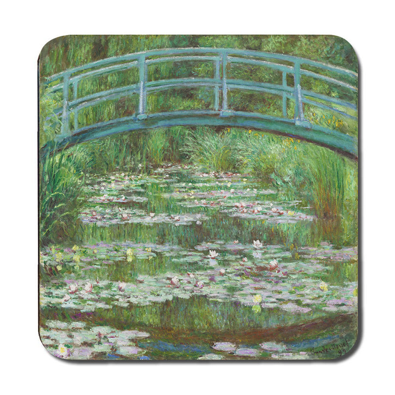 Water Lily Pond Impressionist Bridge Placemat And Coaster Set