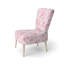 Chaise rembourrée French Country - Chaise d'appoint rouge et blanc à motif cachemire délicat-1396561488