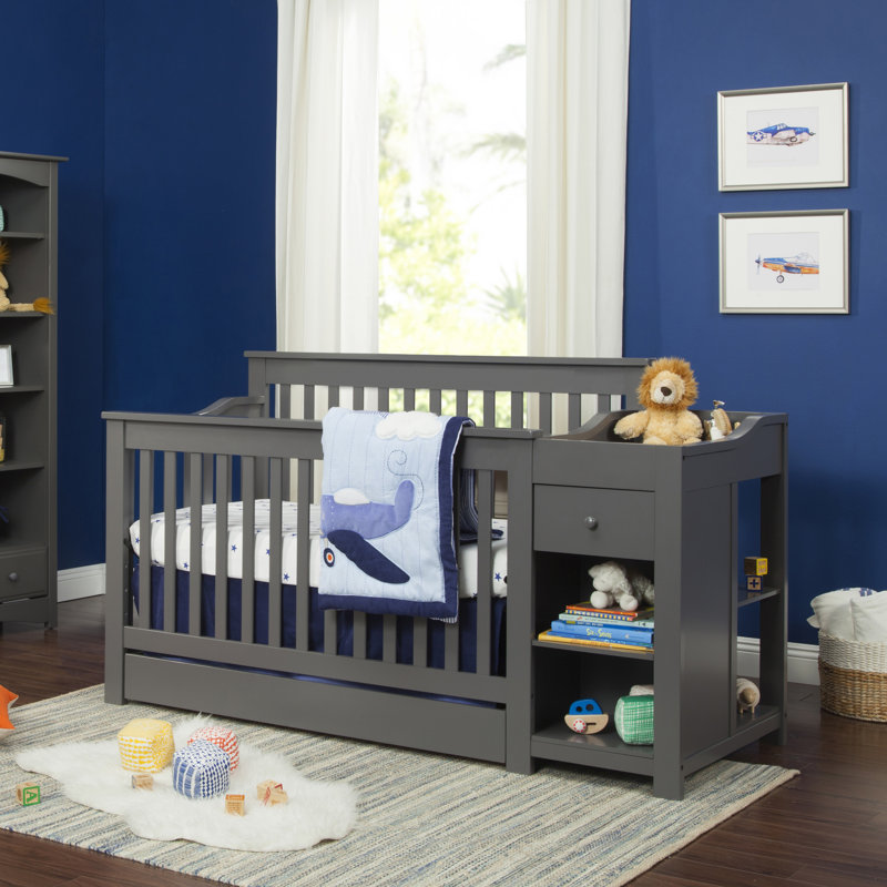 DaVinci Piedmont Slate 4-in-1 Convertible Crib with Changer