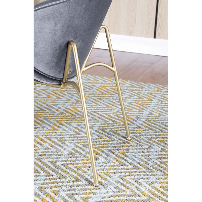Velvet Chair For Home/Office/Dining, Grey