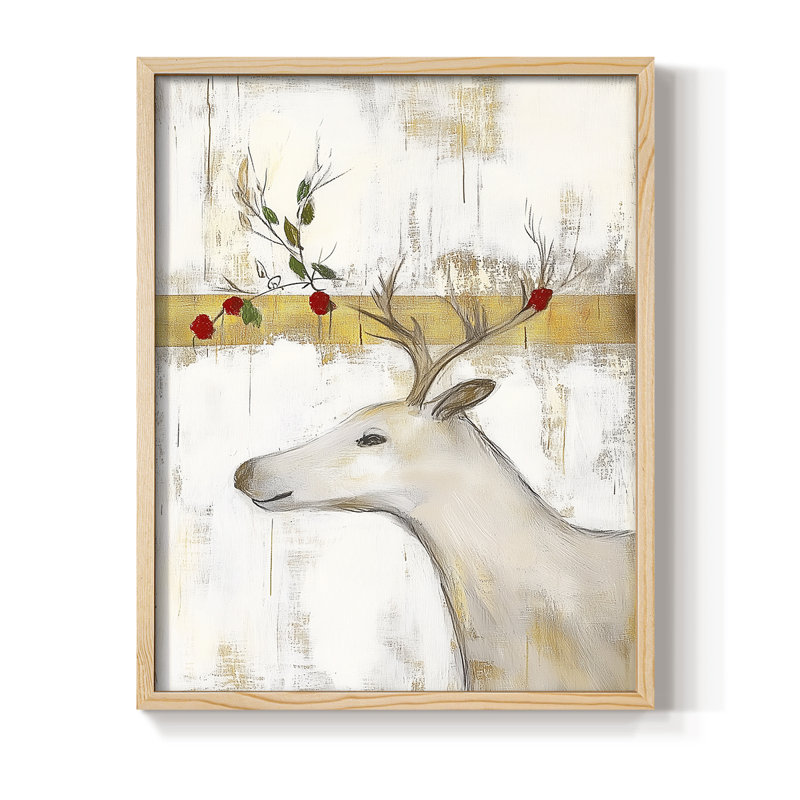 «Christmas Holiday Art DCCLIX», reproduction encadrée - bois massif, Naturel, H 11 po x l 9 po