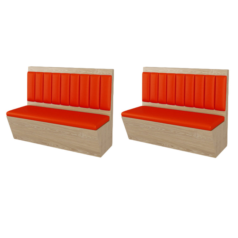 Banc rembourré en similicuir Simple Cafe, Rouge