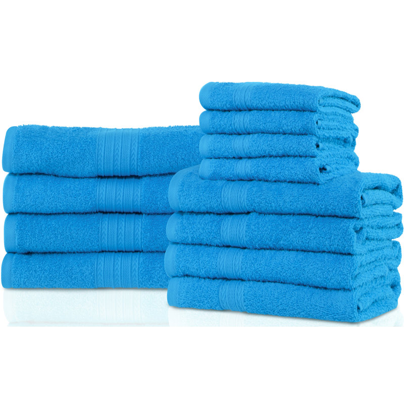 Terrycloth Bath Towels, Aster Blue