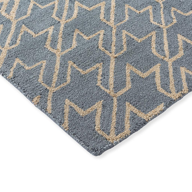 Area Rug in Washed Blue/Beige, Rectangle 8'2" x 11'6"