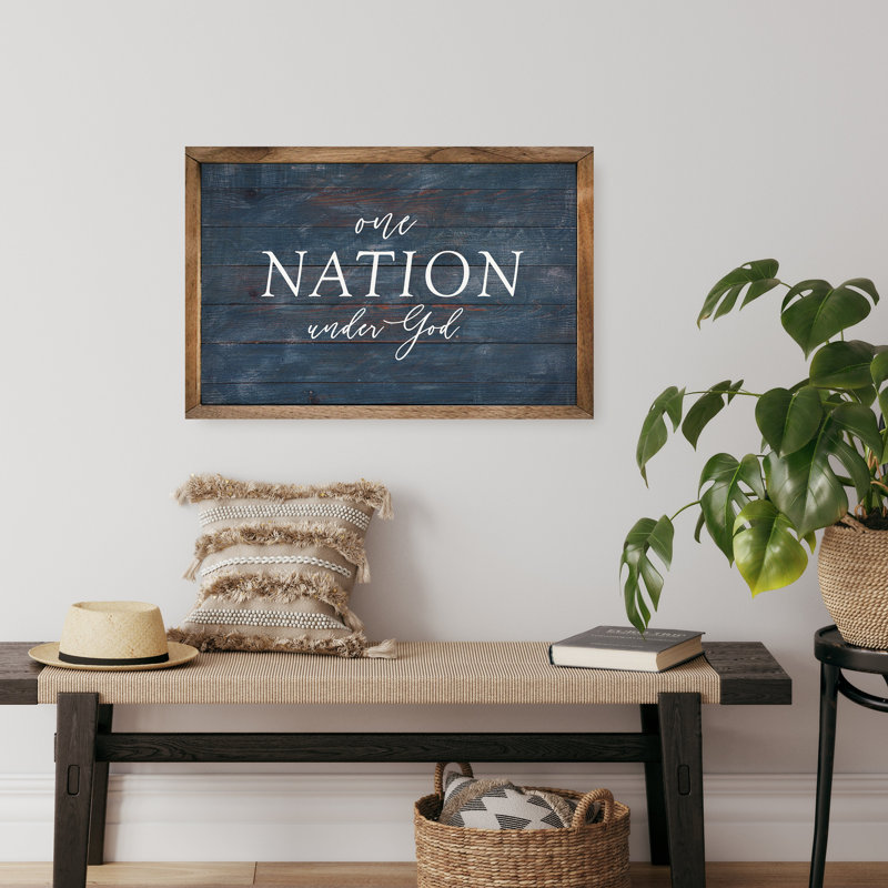 One Nation Under God - bleu, H 5 po x l 8 po