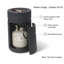 Colonne de feu d'extérieur au gaz 16,5 po en gris foncé avec rangement caché et couvercle imperméable