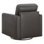 Chaise d'appoint pivotante en cuir véritable Weston (ensemble de 2)-138920260