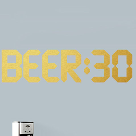 Décalcomanie murale 30 bière, Or