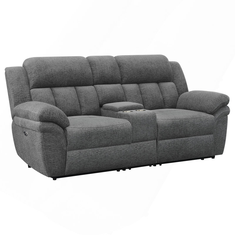 Causeuse électrique rembourrée gris anthracite