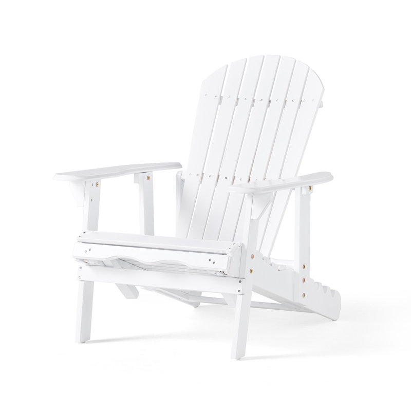 Pepe Solid Wood Adirondack Chair, White