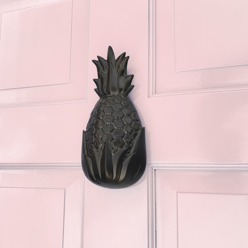 Heurtoir de porte Hospitality Pineapple, Bronze huilé, 6 po x 3 po x 1,5 po
