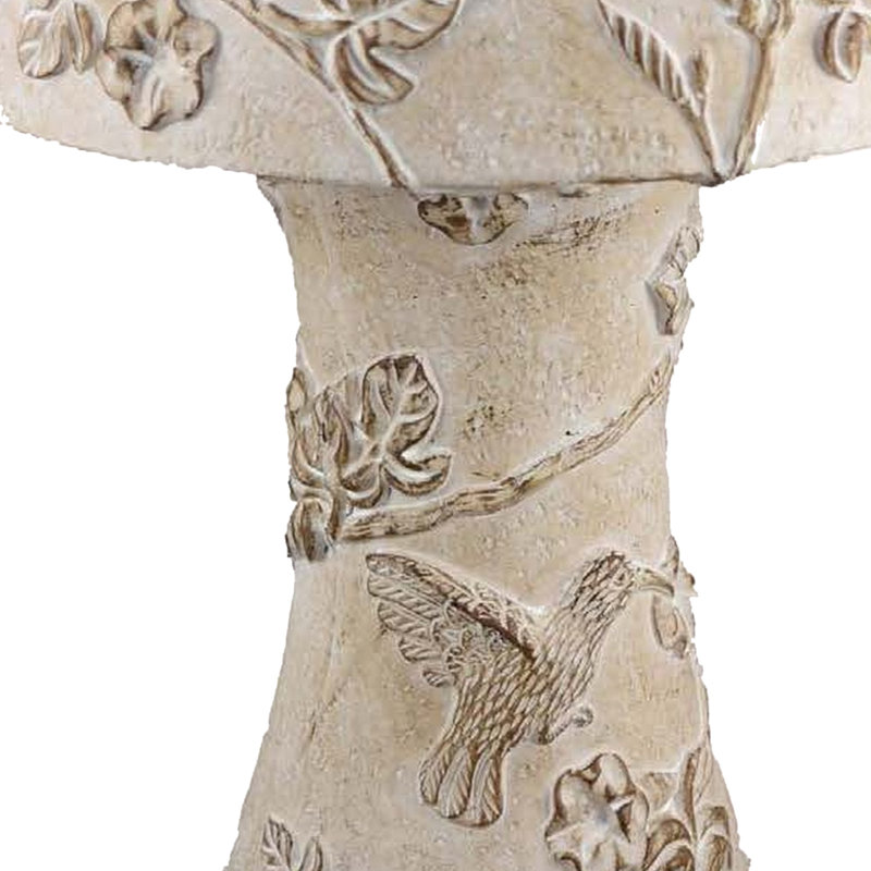 Mangeoire pour oiseaux Menon, terracotta, 20 po, Blanc