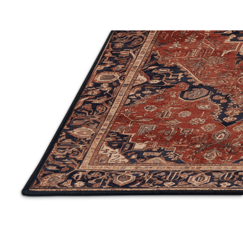 Tapis brun lavable à la machine, Rectangulaire 2 pi x 3 pi