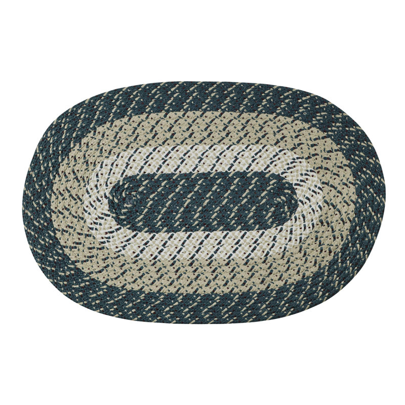 Tapis tressé à la machine McClure Harbert, Ovale 3 pi 6 po x 5 pi 6 po