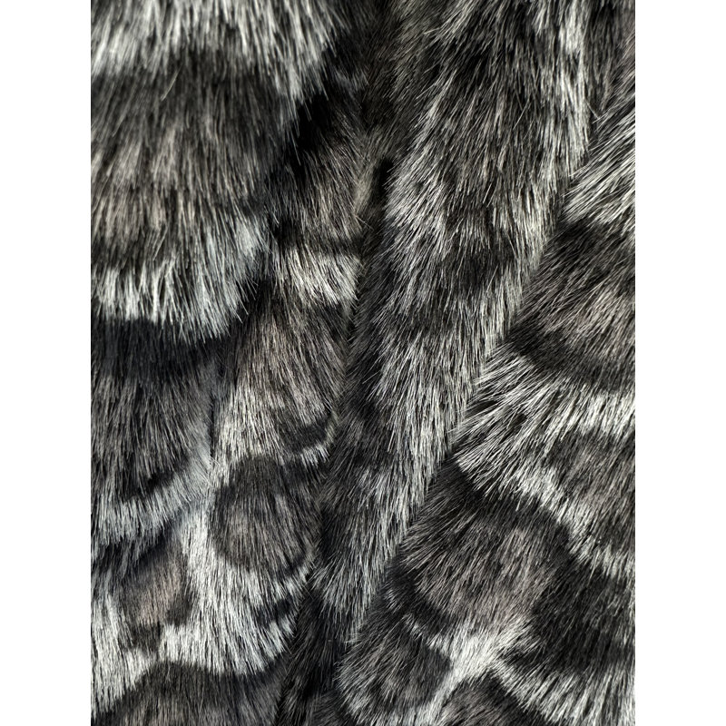 Manteau de luxe en fausse fourrure, S/M, Léopard noir
