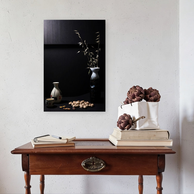 Impression d'art mural contemporain noir foncé, H 24 po x l 16 po