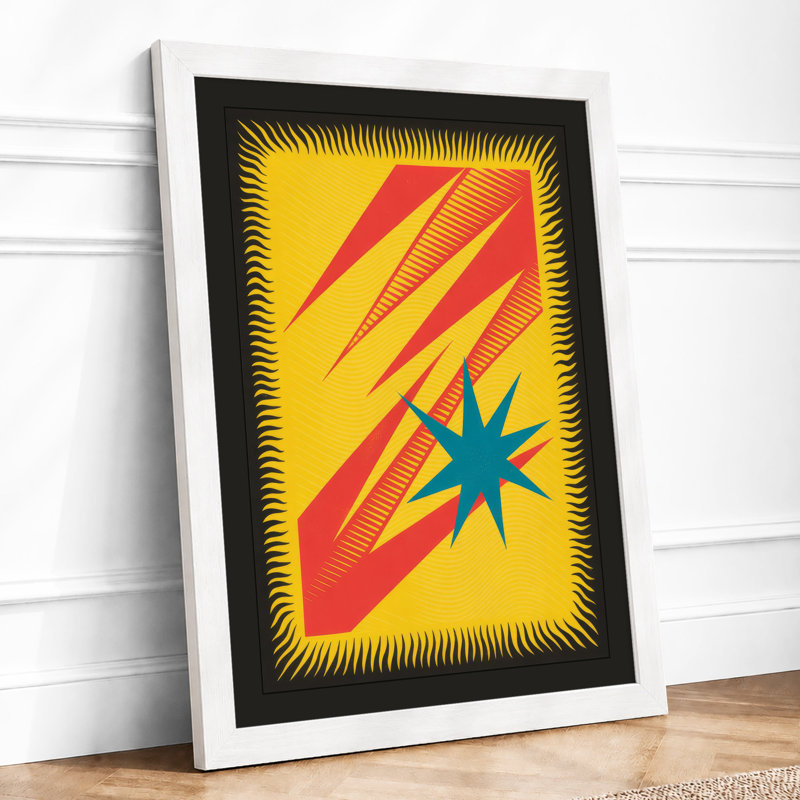 Starburst Energy Geometric - Print, A1 - 84.1 x 59.4 cm, White