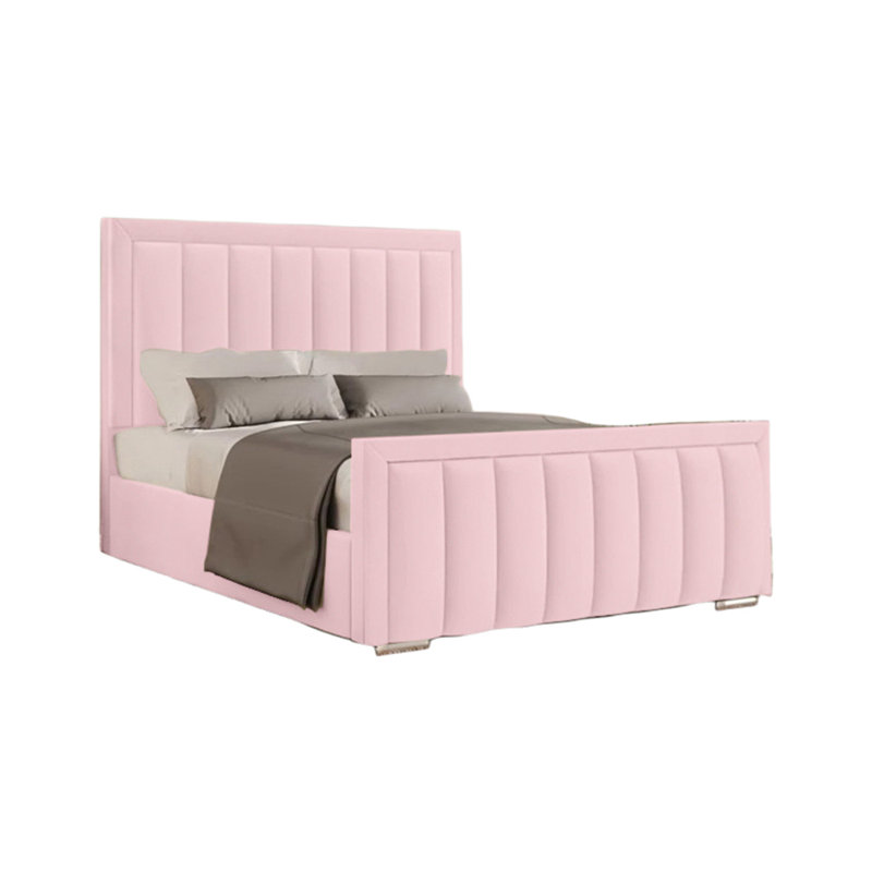 Yatton Upholstered Bed, Single (3'), Pink