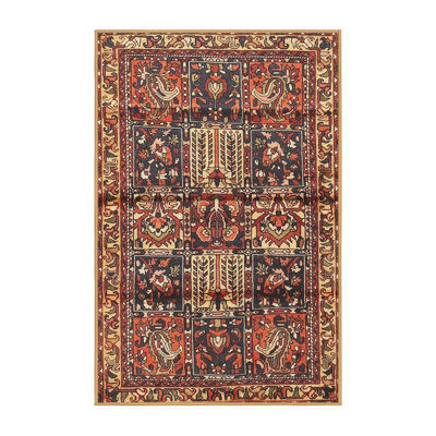 Tapis brun/noir/crème traditionnel Vensey